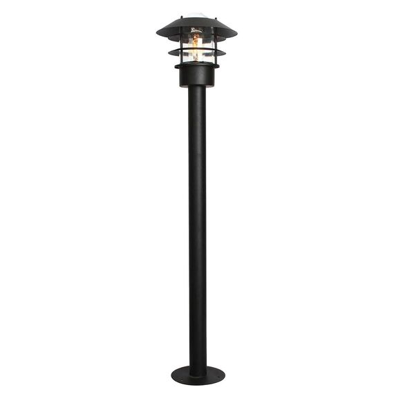 Градински стълб Helsingor 1xE27 Lantern Black Elstead Lighting HELSINGOR-BOL-BK | Osvetlenieto.bg