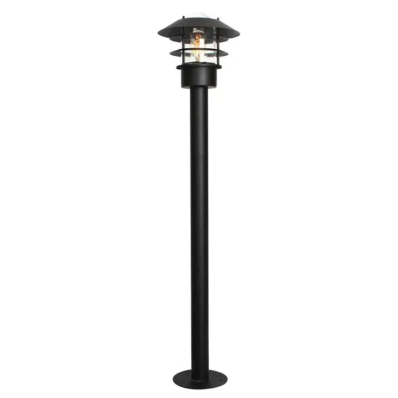 Градински стълб Helsingor 1xE27 Lantern Black Elstead Lighting HELSINGOR-BOL-BK | Osvetlenieto.bg