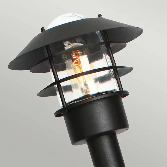 Градински стълб Helsingor 1xE27 Lantern Black Elstead Lighting HELSINGOR-BOL-BK | Osvetlenieto.bg