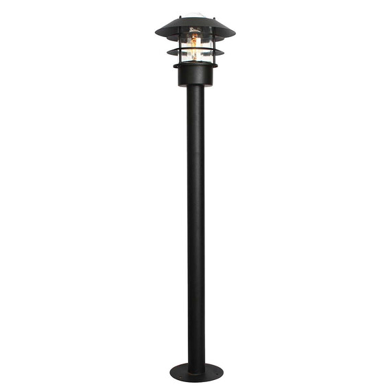 Градински стълб Helsingor 1xE27 Lantern Black Elstead Lighting HELSINGOR-BOL-BK | Osvetlenieto.bg