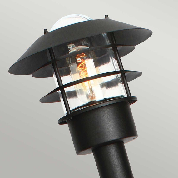 Градински стълб Helsingor 1xE27 Lantern Black Elstead Lighting HELSINGOR-BOL-BK | Osvetlenieto.bg