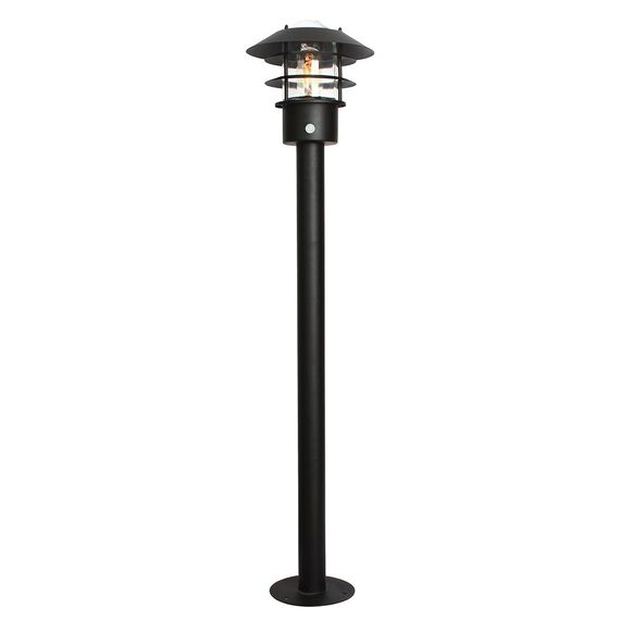 Градински стълб Helsingor 1xE27 Lantern PIR Black Elstead Lighting HELSINGOR-PIR-BOL-BK | Osvetlenieto.bg