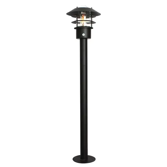 Градински стълб Helsingor 1xE27 Lantern PIR Black Elstead Lighting HELSINGOR-PIR-BOL-BK | Osvetlenieto.bg