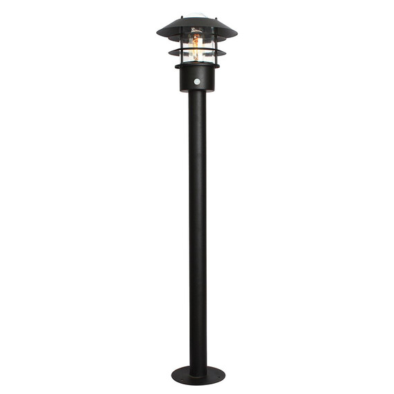 Градински стълб Helsingor 1xE27 Lantern PIR Black Elstead Lighting HELSINGOR-PIR-BOL-BK | Osvetlenieto.bg