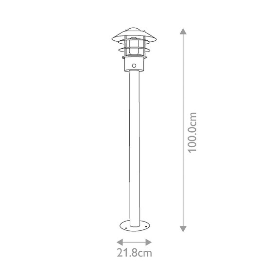 Градински стълб Helsingor 1xE27 Lantern PIR Black Elstead Lighting HELSINGOR-PIR-BOL-BK | Osvetlenieto.bg