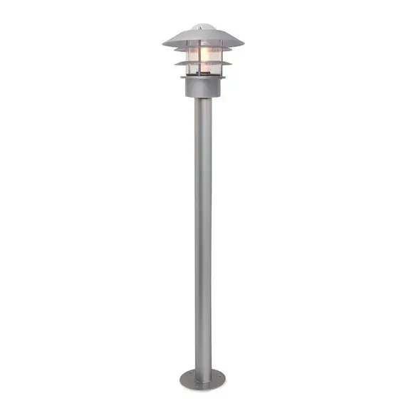 Градински стълб Helsingor 1xE27 Lantern Silver Elstead Lighting HELSINGOR-BOL-SL | Osvetlenieto.bg