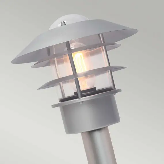 Градински стълб Helsingor 1xE27 Lantern Silver Elstead Lighting HELSINGOR-BOL-SL | Osvetlenieto.bg