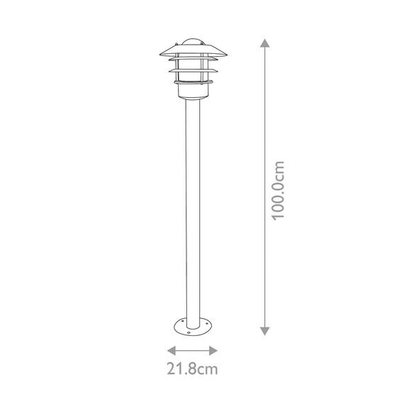 Градински стълб Helsingor 1xE27 Lantern Silver Elstead Lighting HELSINGOR-BOL-SL | Osvetlenieto.bg