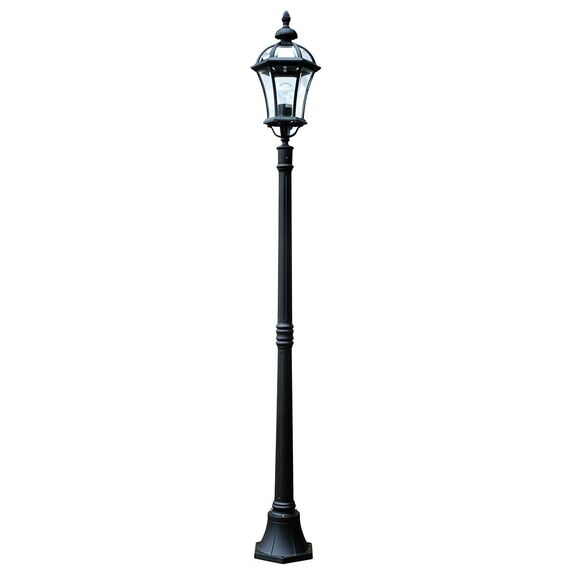 Градински стълб Ledbury 1xE27 Black Garden Zone GZH-LB5 | Osvetlenieto.bg