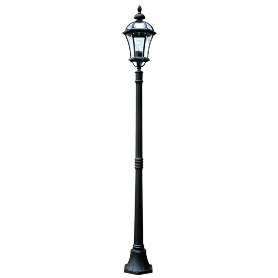 Градински стълб Ledbury 1xE27 Black Garden Zone GZH-LB5 | Osvetlenieto.bg