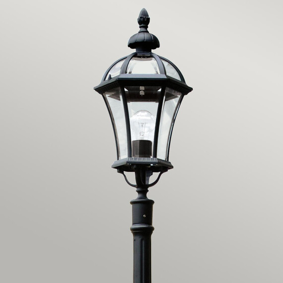 Градински стълб Ledbury 1xE27 Black Garden Zone GZH-LB5 | Osvetlenieto.bg