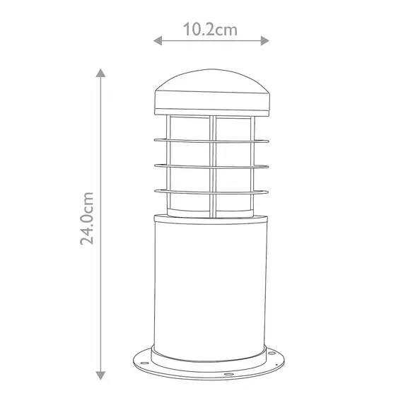 Градински стълб Poole 1xE27 Mini Teak and Stainless Steel Garden Zone GZ-POOLE-MB | Osvetlenieto.bg