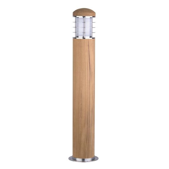 Градински стълб Poole 1xE27 Teak and Stainless Steel Garden Zone GZ-POOLE-B | Osvetlenieto.bg
