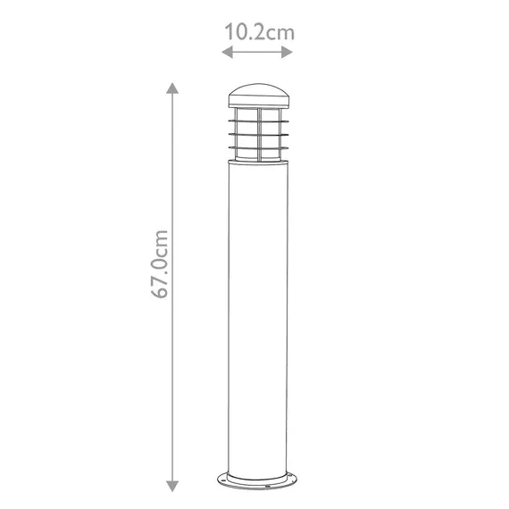 Градински стълб Poole 1xE27 Teak and Stainless Steel Garden Zone GZ-POOLE-B | Osvetlenieto.bg