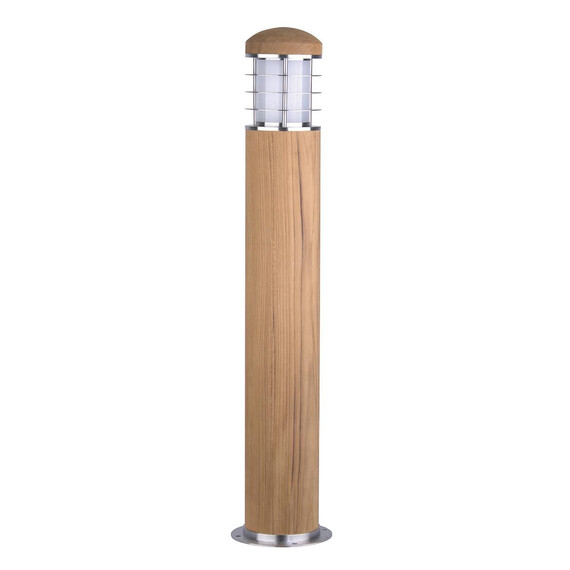 Градински стълб Poole 1xE27 Teak and Stainless Steel Garden Zone GZ-POOLE-B | Osvetlenieto.bg