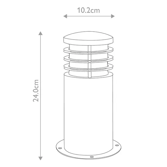 Градински стълб Sandbanks 1xE27 Mini Stainless Steel Garden Zone GZ-SANDBANKS-MB | Osvetlenieto.bg