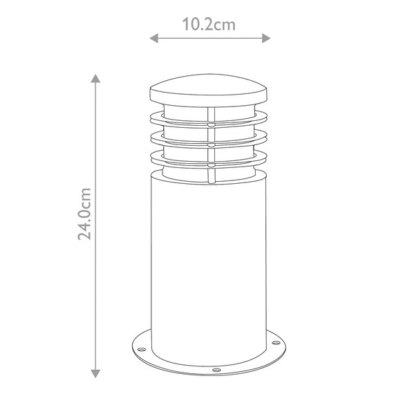 Градински стълб Sandbanks 1xE27 Mini Stainless Steel Garden Zone GZ-SANDBANKS-MB | Osvetlenieto.bg