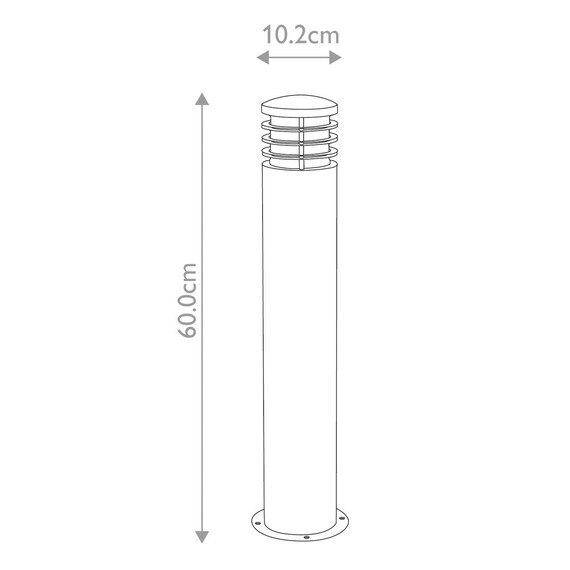 Градински стълб Sandbanks 1xE27 Stainless Steel Garden Zone GZ-SANDBANKS-B | Osvetlenieto.bg