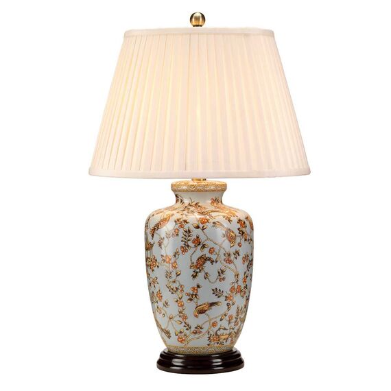 Настолна лампа Gold Birds 1xE27 Light Blue and Gold Elstead Lighting GOLD-BIRDS-TL | Osvetlenieto.bg