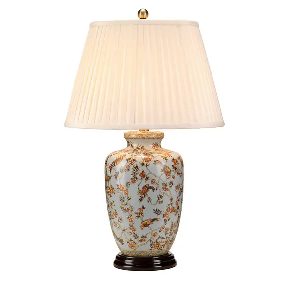 Настолна лампа Gold Birds 1xE27 Light Blue and Gold Elstead Lighting GOLD-BIRDS-TL | Osvetlenieto.bg