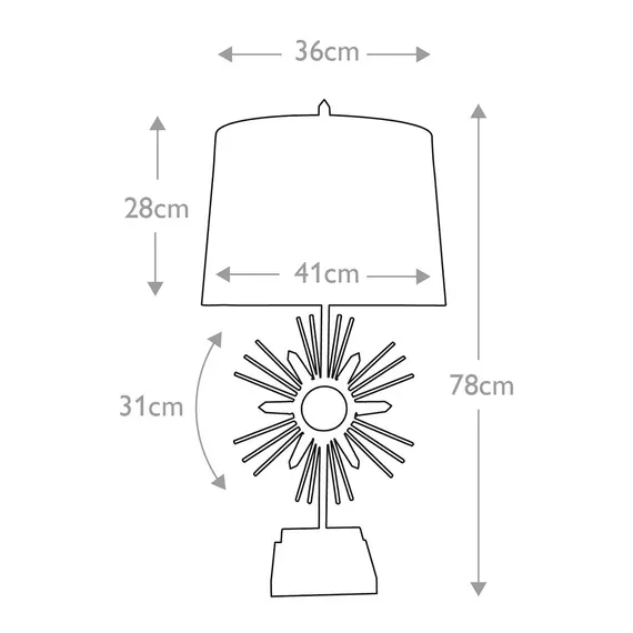 Настолна лампа Sun King 1xE27 Distressed Gold Cream Shade Gilded Nola GN-SUN-KING-TL | Osvetlenieto.bg
