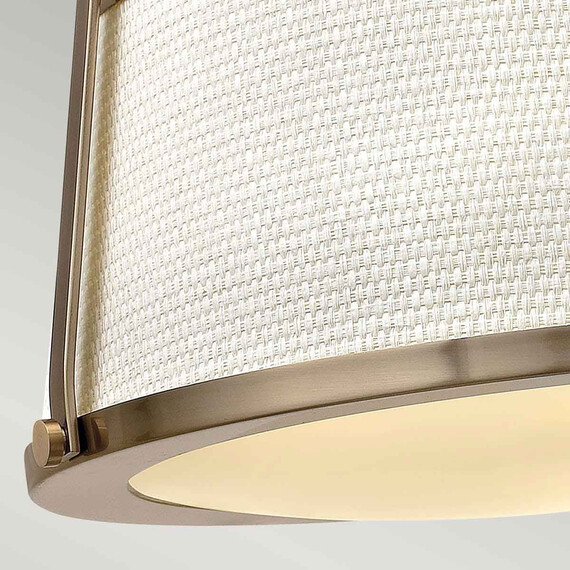 Плафон Charlotte 3xE27 Brushed Caramel Linen Shade Hinkley HK-CHARLOTTE-SF-BC | Osvetlenieto.bg