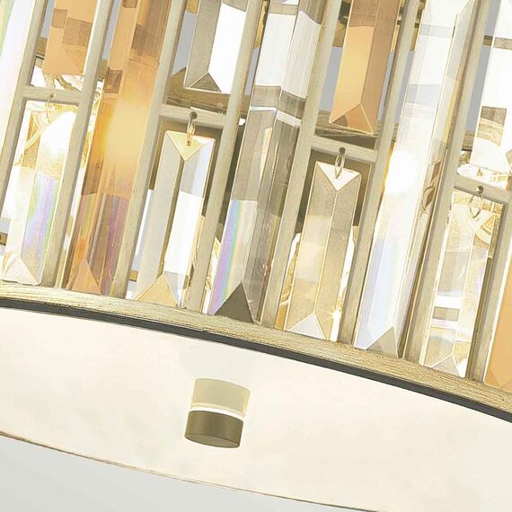 Плафон Gemma 3xE27 Silver Leaf Hinkley HK-GEMMA-F-SL | Osvetlenieto.bg