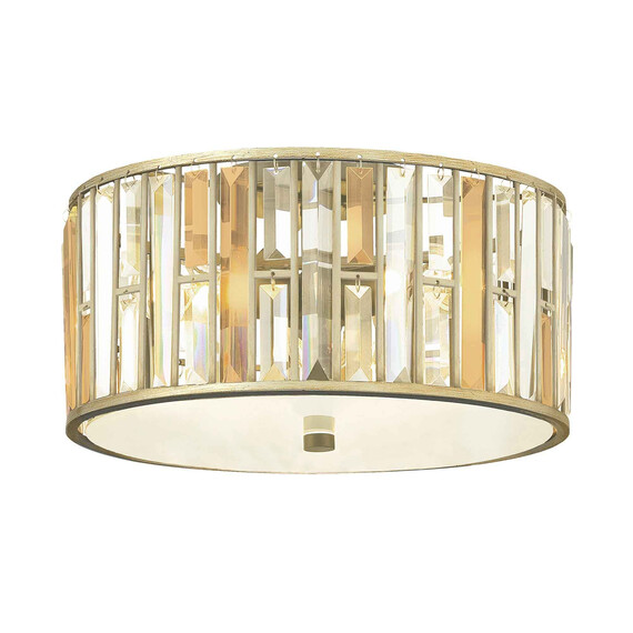 Плафон Gemma 3xE27 Silver Leaf Hinkley HK-GEMMA-F-SL | Osvetlenieto.bg