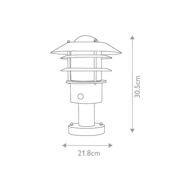 Стояща лампа Helsingor 1xE27 PIR Black Elstead Lighting HELSINGOR-PIR-PED-BK | Osvetlenieto.bg