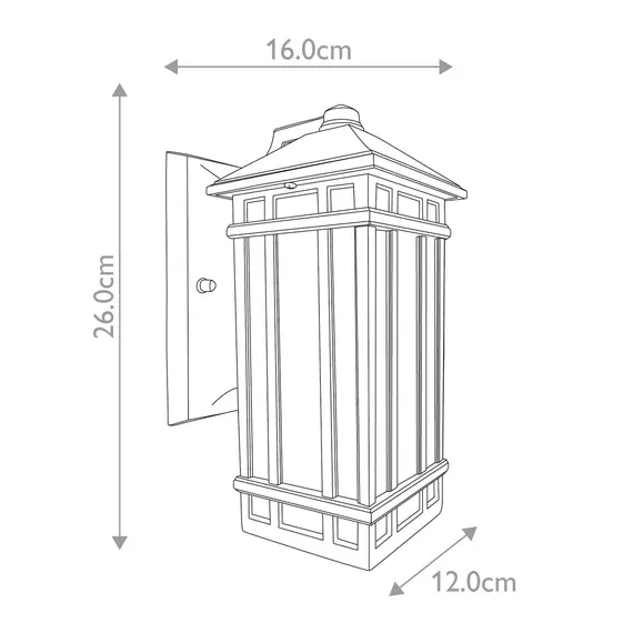 Външен аплик Chedworth 1xE27 Old Bronze Garden Zone GZH-CHW2 | Osvetlenieto.bg