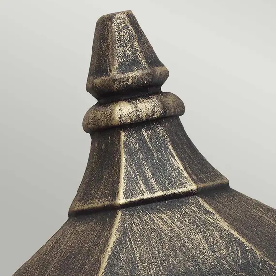 Външен аплик Cricklade 1xE27 Half Lantern Black Gold Garden Zone GZH-CKL7 | Osvetlenieto.bg