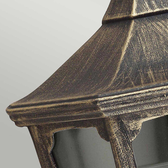 Външен аплик Cricklade 1xE27 Half Lantern Black Gold Garden Zone GZH-CKL7 | Osvetlenieto.bg