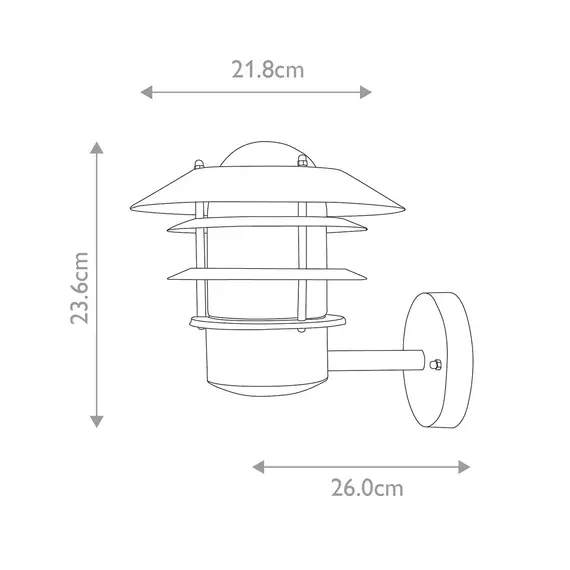 Външен аплик Helsingor 1xE27 Black Elstead Lighting HELSINGOR-BK | Osvetlenieto.bg
