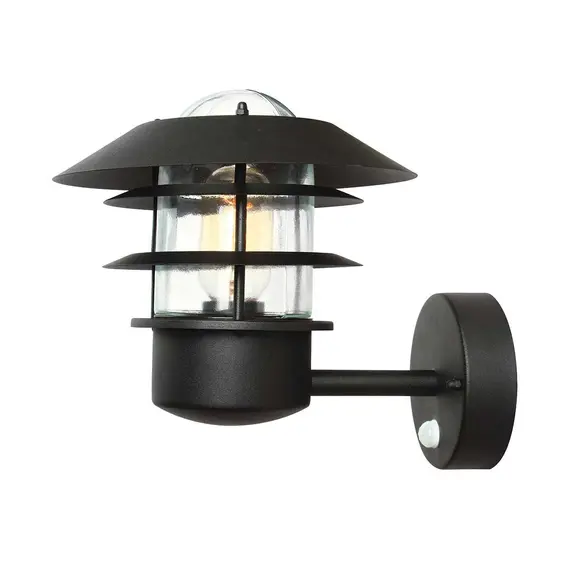 Външен аплик Helsingor 1xE27 PIR Black Elstead Lighting HELSINGOR-PIR-BK | Osvetlenieto.bg