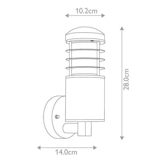 Външен аплик Poole 1xE27 Teak and Stainless Steel Garden Zone | Osvetlenieto.bg