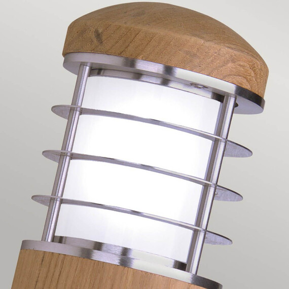 Външен аплик Poole 1xE27 Teak and Stainless Steel Garden Zone | Osvetlenieto.bg