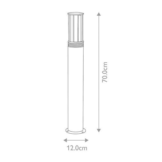 Градински стълб Hornsea 1xE27 Teak Stainless Steel Elstead Lighting HORNSEA-B-SS | Osvetlenieto.bg