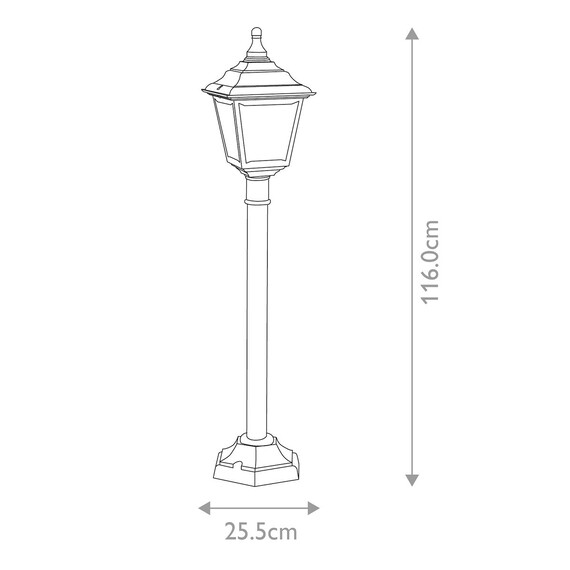 Градински стълб Kerry 1xE27 Black Elstead Lighting KERRY-PILLAR | Osvetlenieto.bg