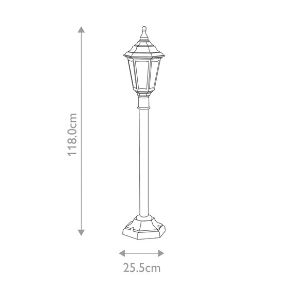 Градински стълб Kinsale 1xE27 Black Elstead Lighting KINSALE-PILLAR | Osvetlenieto.bg