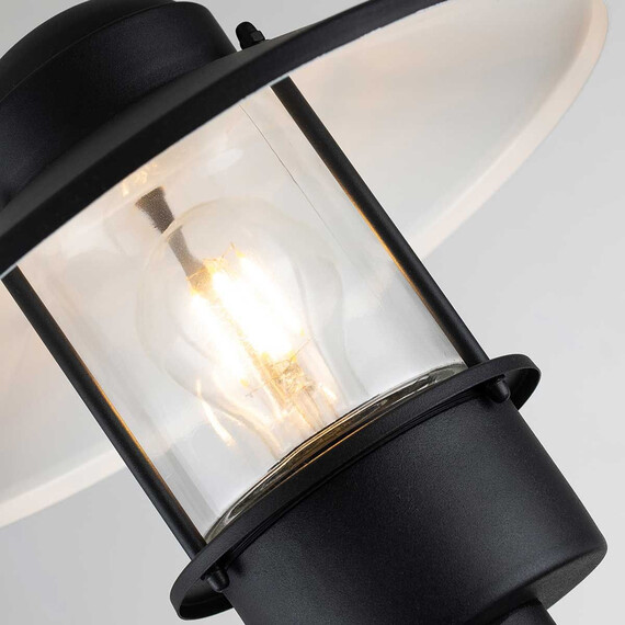 Градински стълб Klampenborg 1xE27 Black Elstead Lighting KLAMPENBORG-BOL-BK | Osvetlenieto.bg