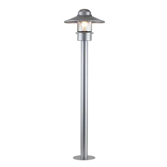 Градински стълб Klampenborg 1xE27 Silver Elstead Lighting KLAMPENBORG-BOL-SIL | Osvetlenieto.bg