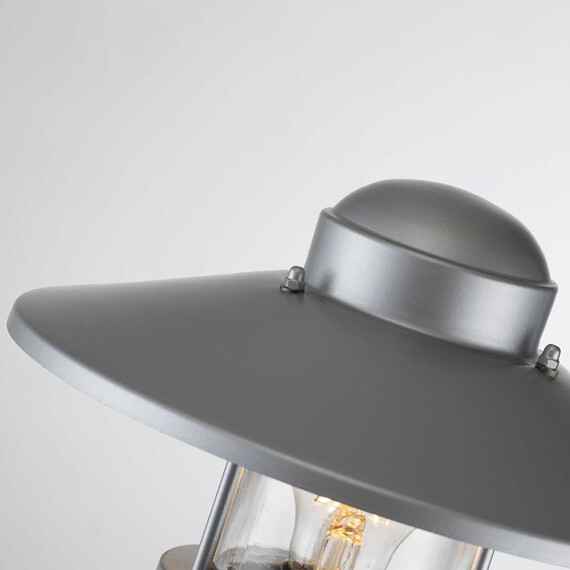 Градински стълб Klampenborg 1xE27 Silver Elstead Lighting KLAMPENBORG-BOL-SIL | Osvetlenieto.bg