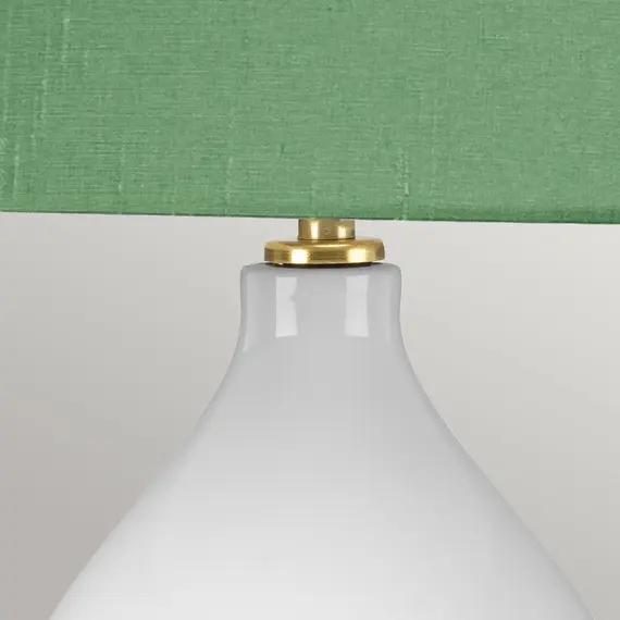Настолна лампа Isla 1xE27 Table Light Aged Brass White Green Elstead Lighting ISLA-AB-TL-GREEN | Osvetlenieto.bg