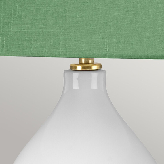 Настолна лампа Isla 1xE27 Table Light Aged Brass White Green Elstead Lighting ISLA-AB-TL-GREEN | Osvetlenieto.bg