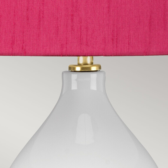 Настолна лампа Isla 1xE27 Table Light Aged Brass White Pink Elstead Lighting ISLA-AB-TL-CRANBERRY | Osvetlenieto.bg