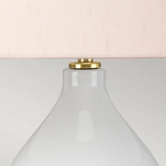 Настолна лампа Isla 1xE27 Table Light Aged Brass White Pink Elstead Lighting ISLA-AB-TL-PINK | Osvetlenieto.bg