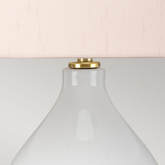 Настолна лампа Isla 1xE27 Table Light Aged Brass White Pink Elstead Lighting ISLA-AB-TL-PINK | Osvetlenieto.bg