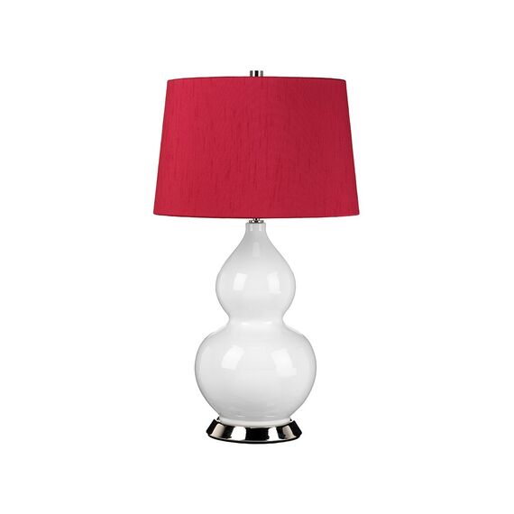Настолна лампа Isla 1xE27 Table Light Polished Nickel White Red Elstead Lighting ISLA-PN-TL-RED | Osvetlenieto.bg