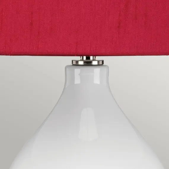 Настолна лампа Isla 1xE27 Table Light Polished Nickel White Red Elstead Lighting ISLA-PN-TL-RED | Osvetlenieto.bg