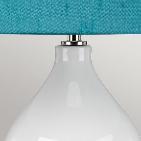 Настолна лампа Isla 1xE27 Table Light Polished Nickel White Teal Elstead Lighting ISLA-PN-TL-TEAL | Osvetlenieto.bg Настолна лампа Isla 1xE27 Table Light Polished Nickel White Teal Elstead Lighting ISLA-PN-TL-TEAL | Osvetlenieto.bg